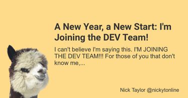 OpenGraph image for https://www.iamdeveloper.com/posts/a-new-year-a-new-start-i-m-joining-the-dev-team-3ap0/