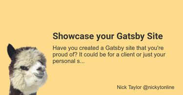 OpenGraph image for https://www.iamdeveloper.com/posts/showcase-your-gatsby-site-266/