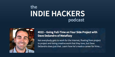 OpenGraph image for indiehackers.com/podcast/022-dave-desandro-of-metafizzy