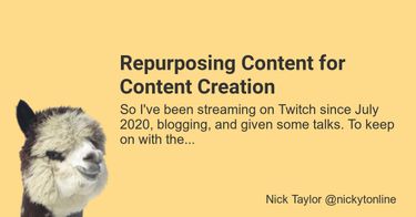 OpenGraph image for https://www.nickyt.co/blog/repurposing-content-for-content-creation-3l4d/