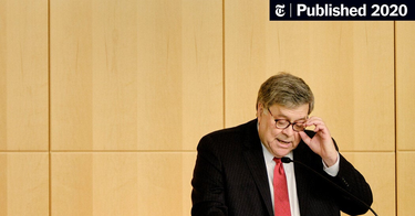OpenGraph image for nytimes.com/2020/10/16/us/politics/justice-department-barr-prosecutors.html