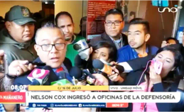 OpenGraph image for reduno.com.bo/nota/nelson-cox-ingreso-a-la-defensoria-del-pueblo-en-medio-de-disturbios-20191210111548