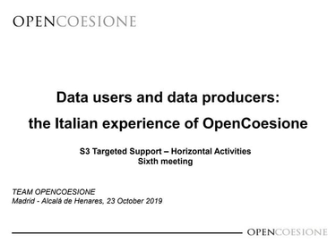 OpenGraph image for slideshare.net/OpenCoesione/data-users-and-data-producers-the-italian-experience-of-opencoesione