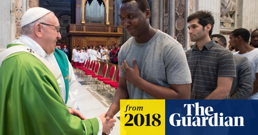 OpenGraph image for theguardian.com/world/2018/jul/07/pope-francis-warns-against-turning-earth-into-vast-pile-of-rubble-deserts-and-refuse
