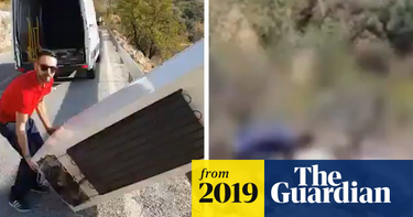 OpenGraph image for theguardian.com/world/video/2019/aug/06/spanish-police-order-man-who-threw-fridge-off-cliff-to-drag-it-back-up-video