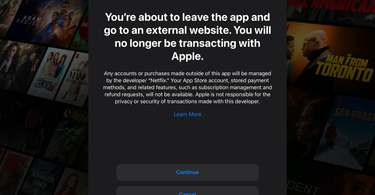 OpenGraph image for theverge.com/2022/7/23/23275298/netflix-apple-external-sign-up-link-iphone-ipad-app-store