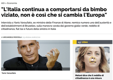 OpenGraph image for yanisvaroufakis.eu/2018/10/03/the-5s-lega-italian-government-is-continuing-the-failed-renzi-strategy-of-demanding-the-right-to-bend-the-fiscal-rules-without-demanding-a-re-assessment-of-the-fiscal-rules-interviewed-for-agi-by-ar/