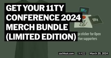 Get your 11ty Conference 2024 Merch Bundle (Limited Edition)