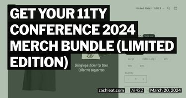Get your 11ty Conference 2024 Merch Bundle (Limited Edition)