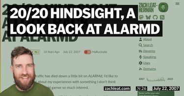 20/20 Hindsight, a Look Back at ALARMd