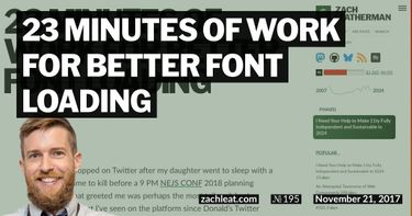 23 Minutes of Work for Better Font Loading