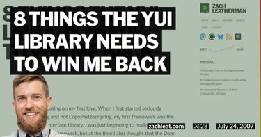 8 Things the YUI Library Needs to Win Me Back