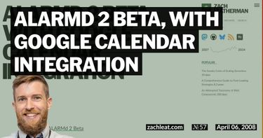 ALARMd 2 Beta, with Google Calendar Integration