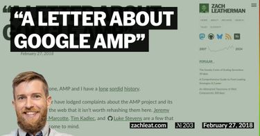 “A letter about Google AMP”