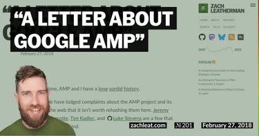 “A letter about Google AMP”