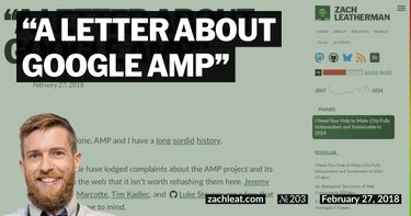 “A letter about Google AMP”