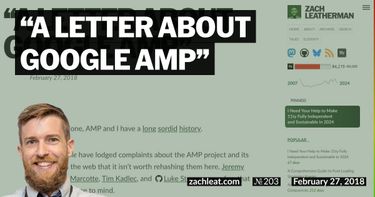 “A letter about Google AMP”