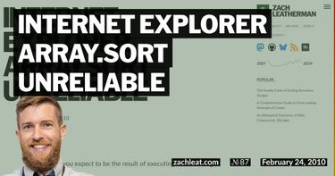 Internet Explorer Array.sort Unreliable