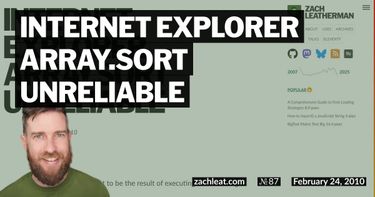 Internet Explorer Array.sort Unreliable