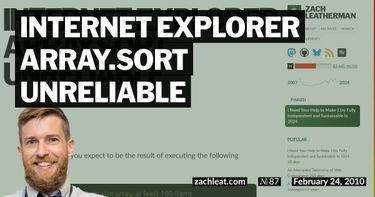 Internet Explorer Array.sort Unreliable