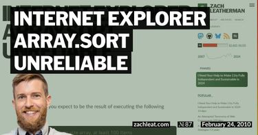 Internet Explorer Array.sort Unreliable