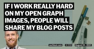 If I work really hard on my Open Graph Images, People will share my Blog Posts