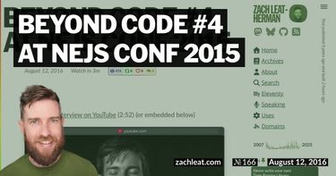 Beyond Code #4 at NEJS CONF 2015