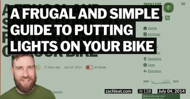 A Frugal and Simple Guide to Putting Lights on your Bike