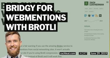 Bridgy for Webmentions with Brotli