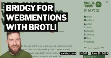Bridgy for Webmentions with Brotli