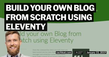 Build your own Blog from Scratch using Eleventy