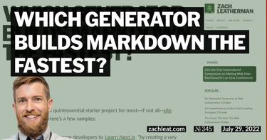 Which Generator builds Markdown the fastest?