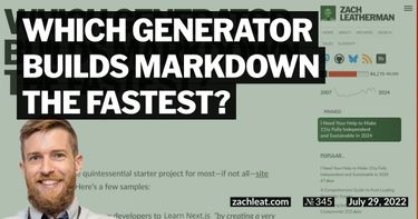 Which Generator builds Markdown the fastest?