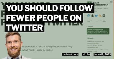 You Should Follow Fewer People on Twitter