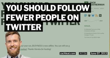 You Should Follow Fewer People on Twitter
