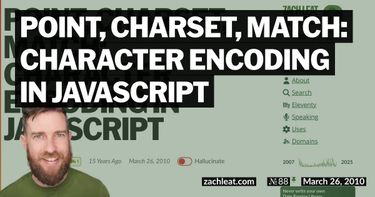 Point, Charset, Match: Character Encoding in JavaScript