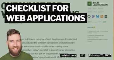 Checklist for Web Applications