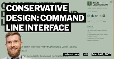 Conservative Design: Command Line Interface