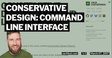 Conservative Design: Command Line Interface