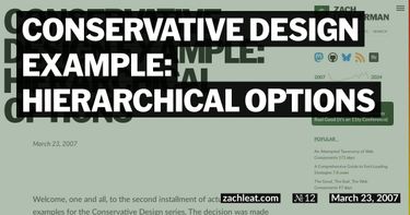 Conservative Design Example: Hierarchical Options