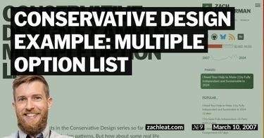Conservative Design Example: Multiple Option List