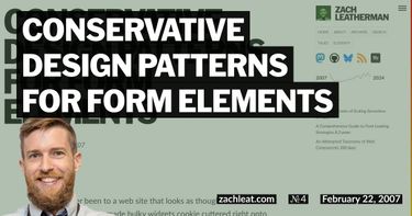 Conservative Design Patterns for Form Elements