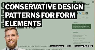 Conservative Design Patterns for Form Elements