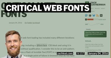 Critical Web Fonts