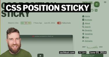 CSS Position Sticky