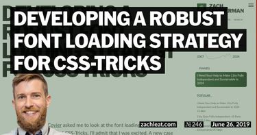 Developing a Robust Font Loading Strategy for CSS-Tricks
