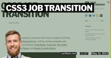 CSS3 Job Transition