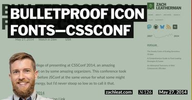 Bulletproof Icon Fonts—CSSConf