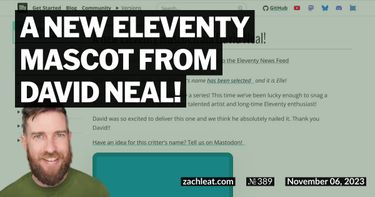 A new Eleventy mascot from David Neal!