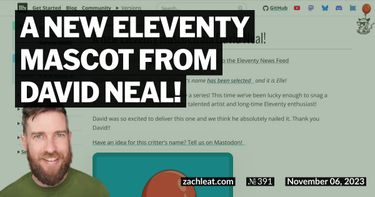 A new Eleventy mascot from David Neal!